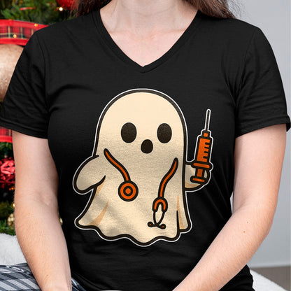Best Doctor Shirt, Funny Doctor UnisexT-Shirt/Hoodie/Sweatshirt HLT00 - Doctor Ghost with Stethoscope T-Shirt
