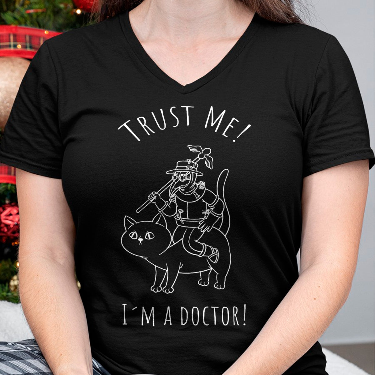 Best Doctor Shirt, Funny Doctor UnisexT-Shirt/Hoodie/Sweatshirt HLT00 - Steampunk Trust me, I'm a Doctor Cat Plague Doctor T-Shirt