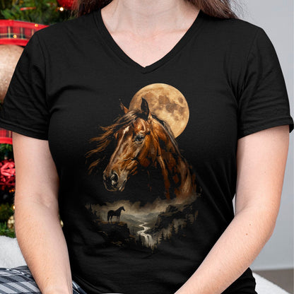 Best Horse Lover Shirt , Funny Horse UnisexT-Shirt/Hoodie/Sweatshirt HLT00 - Mystical Horse Spirit Animal Full Moon Nature Men Women T-Shirt
