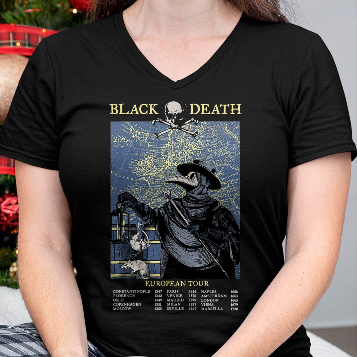 Best Doctor Shirt, Funny Doctor UnisexT-Shirt/Hoodie/Sweatshirt HLT00 - Plague Mask Doctor Plague Black Death European Tour T-Shirt