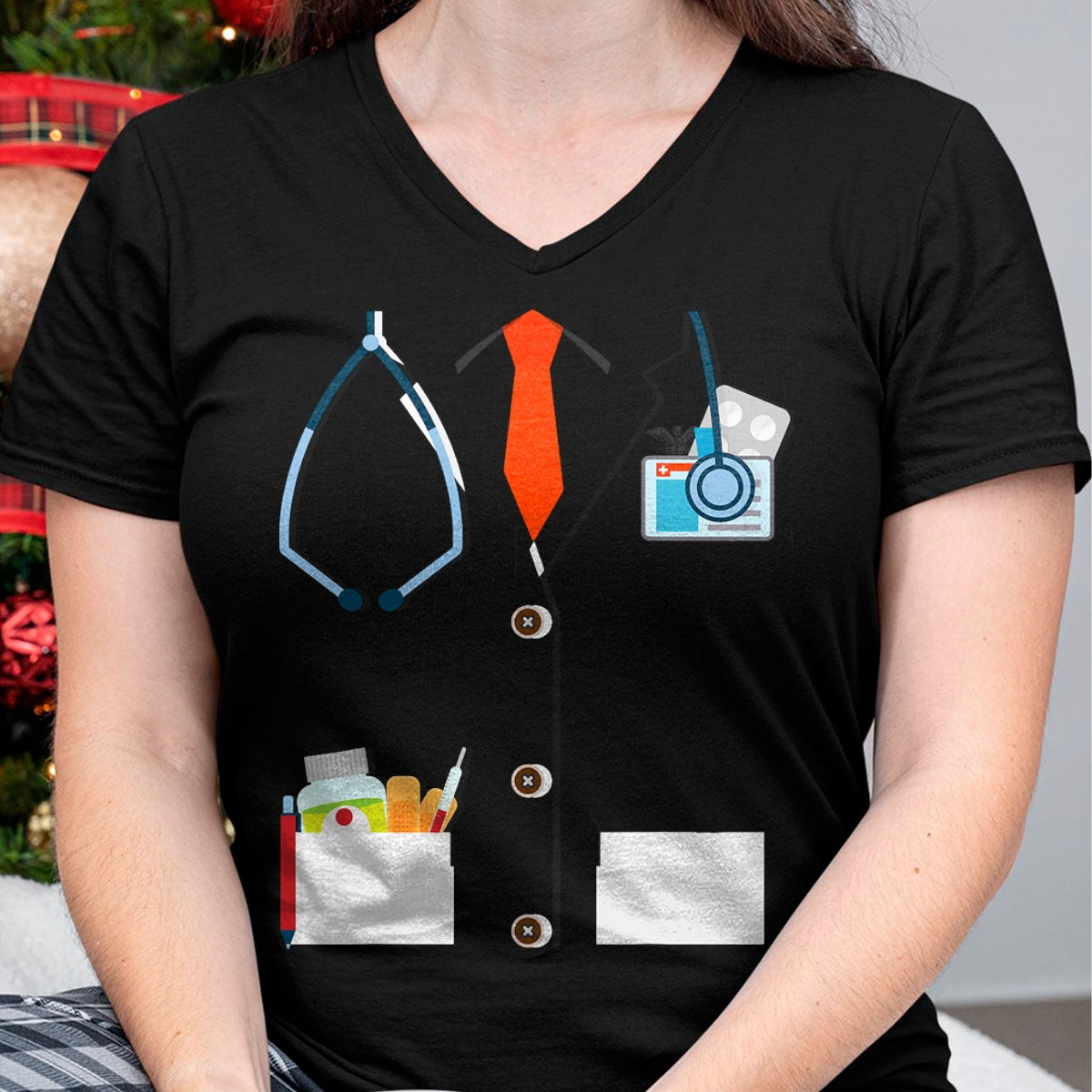 Best Doctor Shirt, Funny Doctor UnisexT-Shirt/Hoodie/Sweatshirt HLT00 - Doctor White Lab Coat Funny Halloween Costume for Men Women T-Shirt