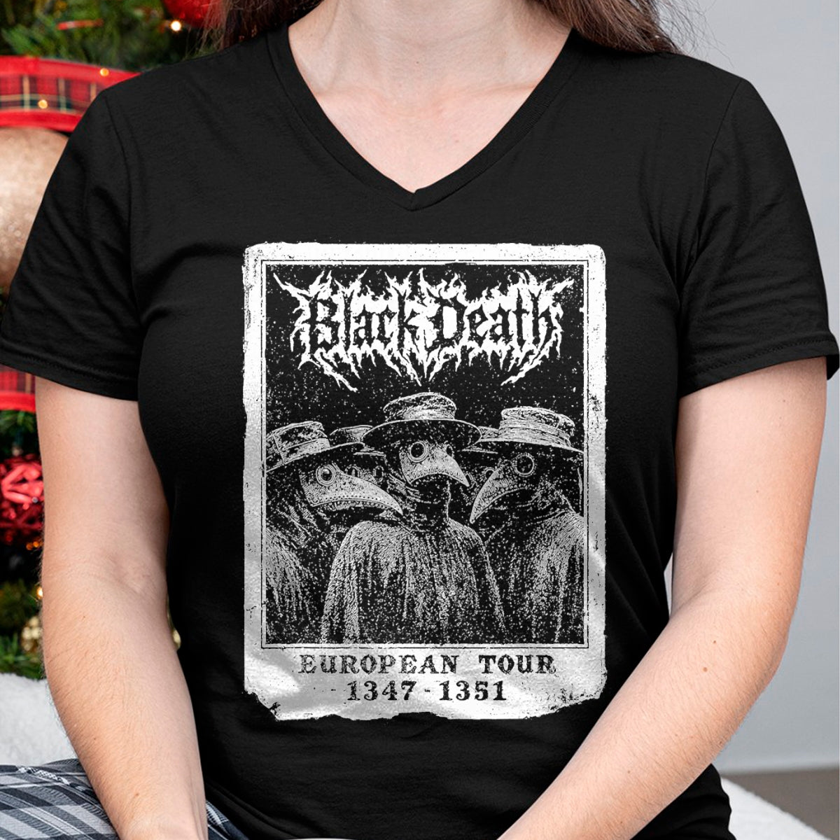 Best Doctor Shirt, Funny Doctor UnisexT-Shirt/Hoodie/Sweatshirt HLT00 - Black Death European Tour  Plague Doctor Fake Band Merch T-Shirt