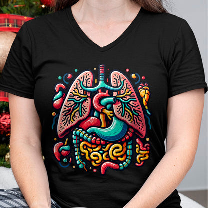 Best Doctor Shirt, Funny Doctor UnisexT-Shirt/Hoodie/Sweatshirt HLT00 - Colorful Human Body Anatomy Illustrated Internal Organs Art T-Shirt