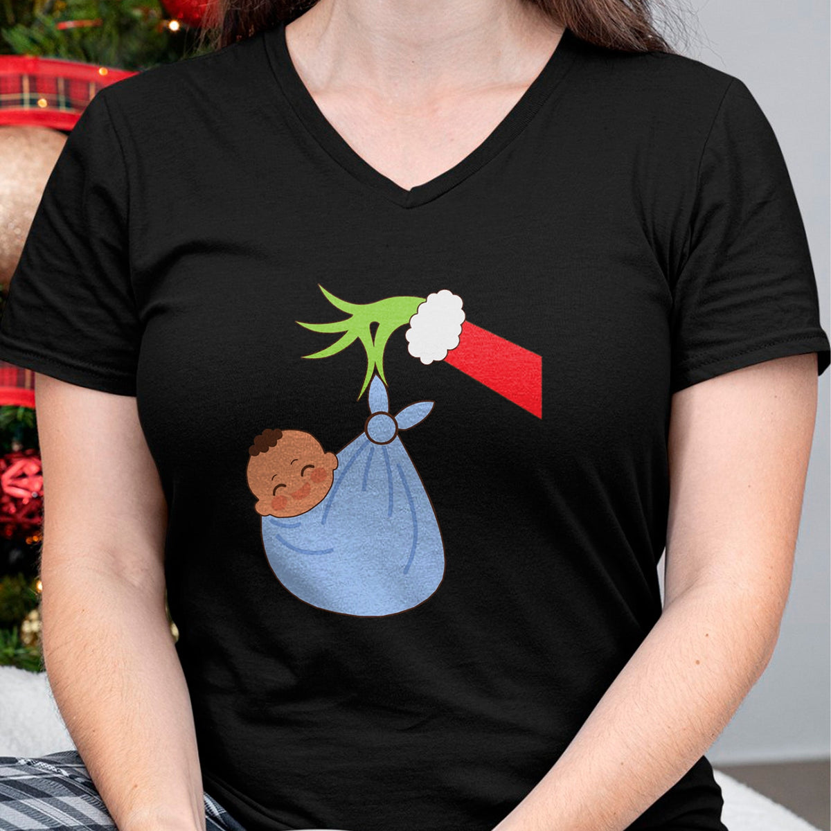 Funny Nurse Shirt, Nurse Unisex T-Shirt/Hoodie/Sweatshirt HLT00 - NICU Labor Delivery Nurse Santa Christmas Xmas Pajamas Funny T-Shirt