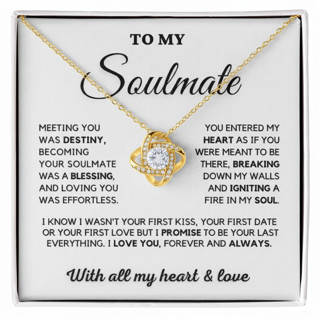Gift To My Wife From Husband - Premium Love Knot Necklace
