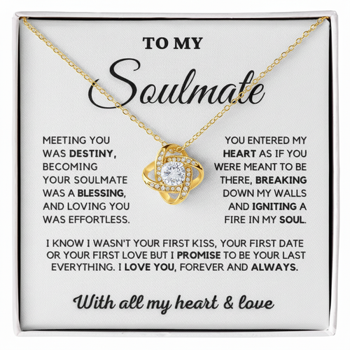 Gift To My Wife From Husband - Premium Love Knot Necklace