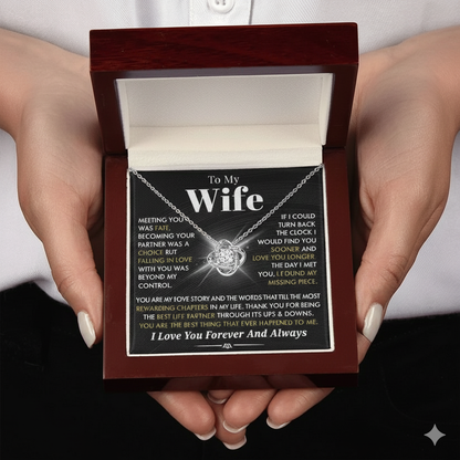 Gift To My Wife From Husband - Premium Love Knot Necklace