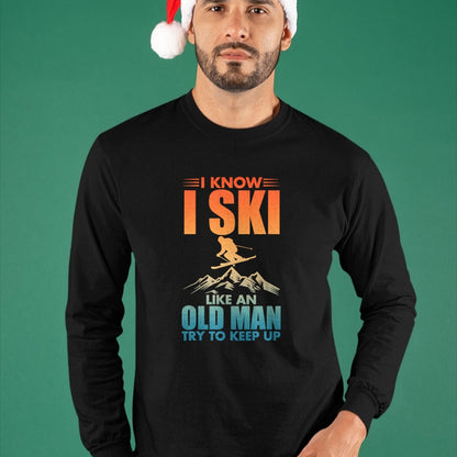 Best Grandpa Shirt, Proud Grandpa Unisex T-Shirt/Hoodie/Sweatshirt HLT00 -Best Ski Art For Grandpa Men Skiing Nordic Skier Skiing T-Shirt