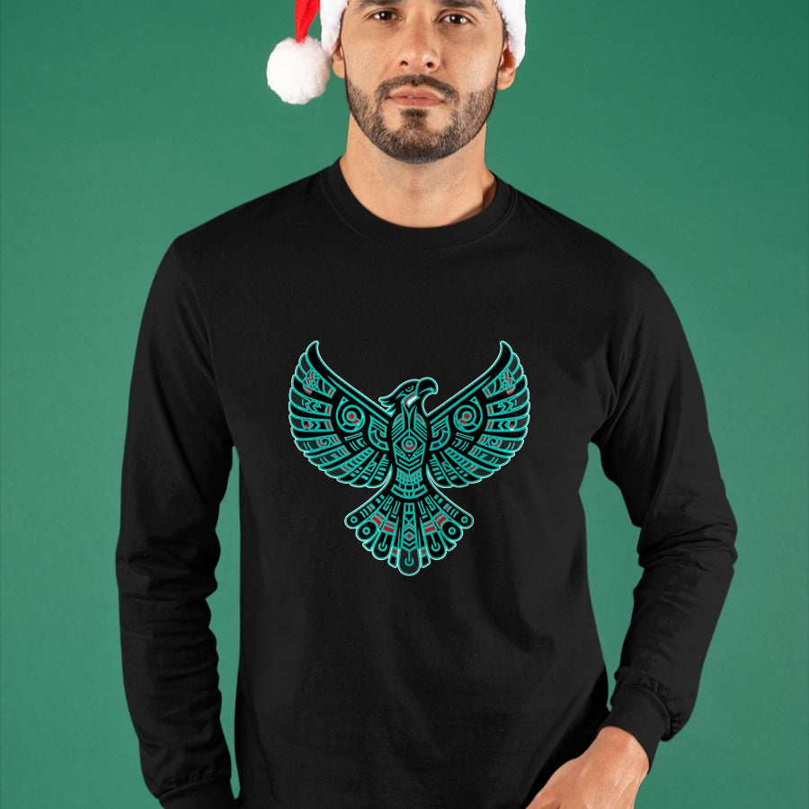 Native American T-Shirts, Vintage Native American Unisex T-Shirt/Hoodie/Sweatshirt HLT00 - Thunderbird Native American Tribal Art (3)