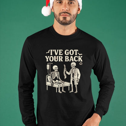 Best Doctor Shirt, Funny Doctor UnisexT-Shirt/Hoodie/Sweatshirt HLT00 - I've Got Your Back Halloween Skeleton Doctor Costume T-Shirt, Men, Dark Heather Grey, 3X-Large