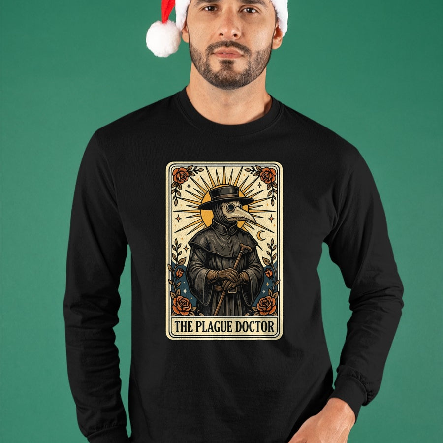 Best Doctor Shirt, Funny Doctor UnisexT-Shirt/Hoodie/Sweatshirt HLT00 - Plague Doctor Tarot Card Gothic T-Shirt
