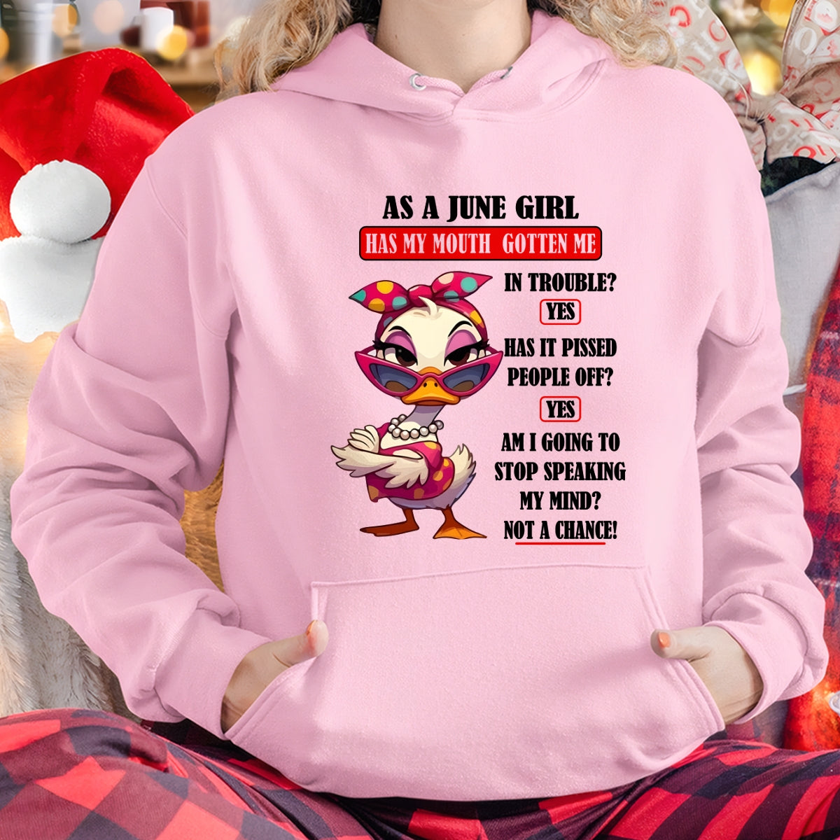 JUNE – HAS MY MOUTH GOTTEN ME IN THE TROUBLE? - Birthday T Shirt For Woman - TRNN06 (SKU2604-38-06)