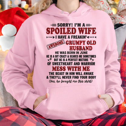 June - Spoiled Wife of Grumpy Old Husband - Special Gift For Your Wife From Husband - TRNN06 (SKU12-111-06)