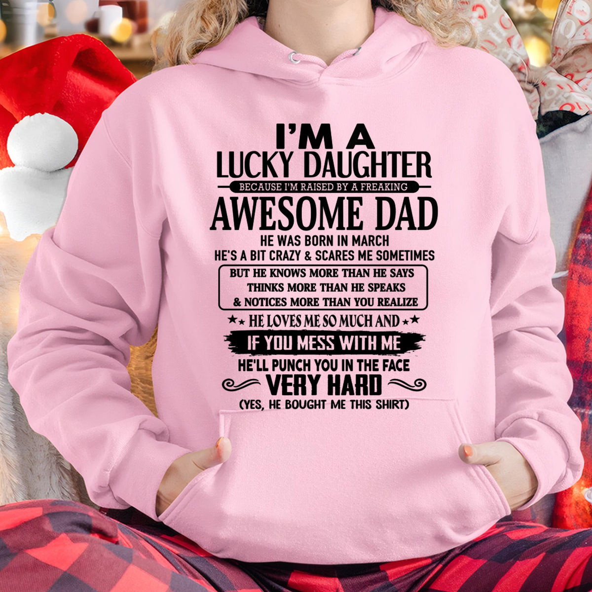 March - I'm Lucky Daughter - Gift for Daughter from Dad - TRNN03 (SKU-TLUCKYDD-03)