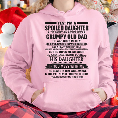 July - Spoiled Daughter of Grumpy Old Dad - Special Gift For Your Daughter From Dad - TRNN07 (SKU12-26-07)