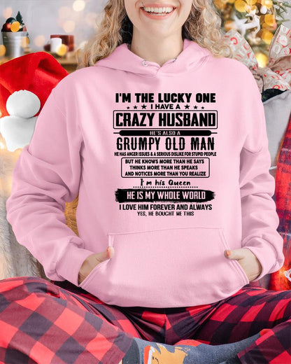 I am Lucky One I Have A Crazy Husband - Gift for Wife From Husband - TRNN00 (SKUT-LUCKYONE-00)