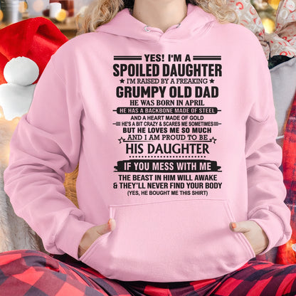 April - Spoiled Daughter of Grumpy Old Dad - Special Gift For Your Daughter From Dad - TRNN04 (SKU12-26-04)