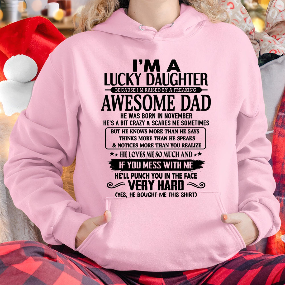 December - I'm Lucky Daughter - Gift for Daughter from Dad - TRNN12 (SKU-TLUCKYDD-12)