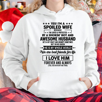 YES I'M A SPOILED WIFE OF A SMOKIN' HOT AND AWESOME HUSBAND - FROM HUSBAND - TRNN00 (SKU26T-01197-00)