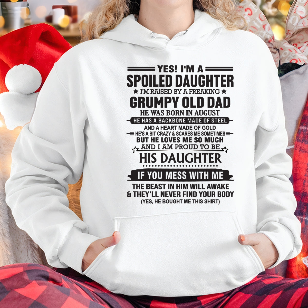 August - Spoiled Daughter of Grumpy Old Dad - Special Gift For Your Daughter From Dad - TRNN08 (SKU12-26-08)