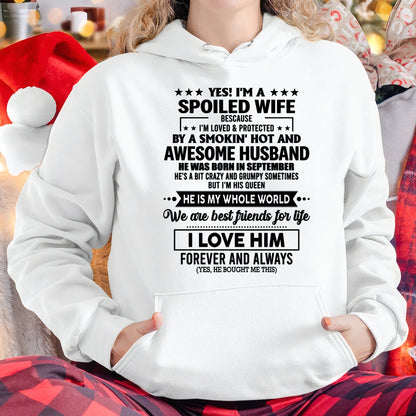 SEPTEMBER - YES I'M A SPOILED WIFE OF A SMOKIN' HOT AND AWESOME HUSBAND - FROM HUSBAND - TRNN09 (SKU26T-01197-09)