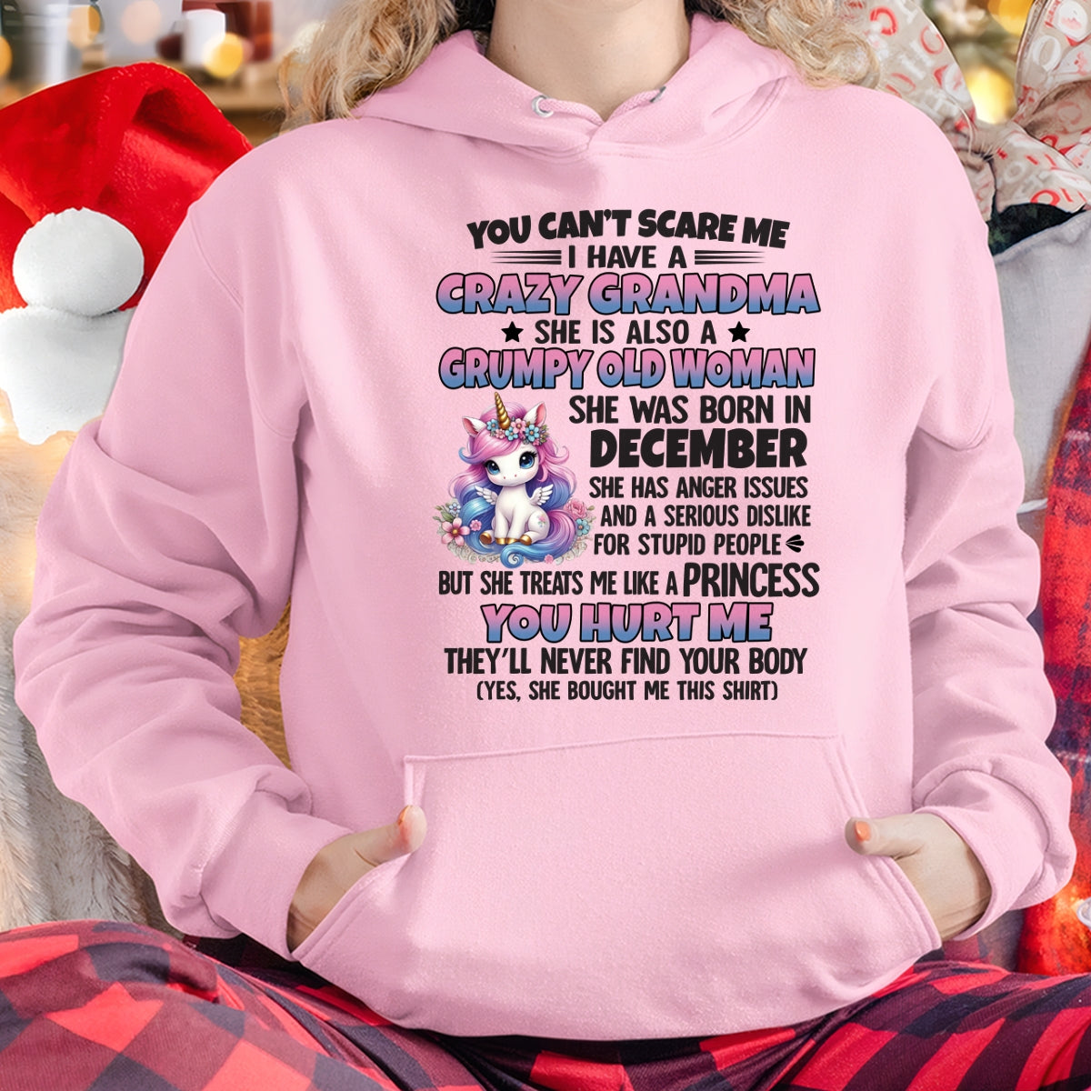 DECEMBER - YOU CAN'T SCARE ME - GIFT FROM GRANDMA FOR GRANDDAUGHTER - TRNN12 (SKU09-106-12)