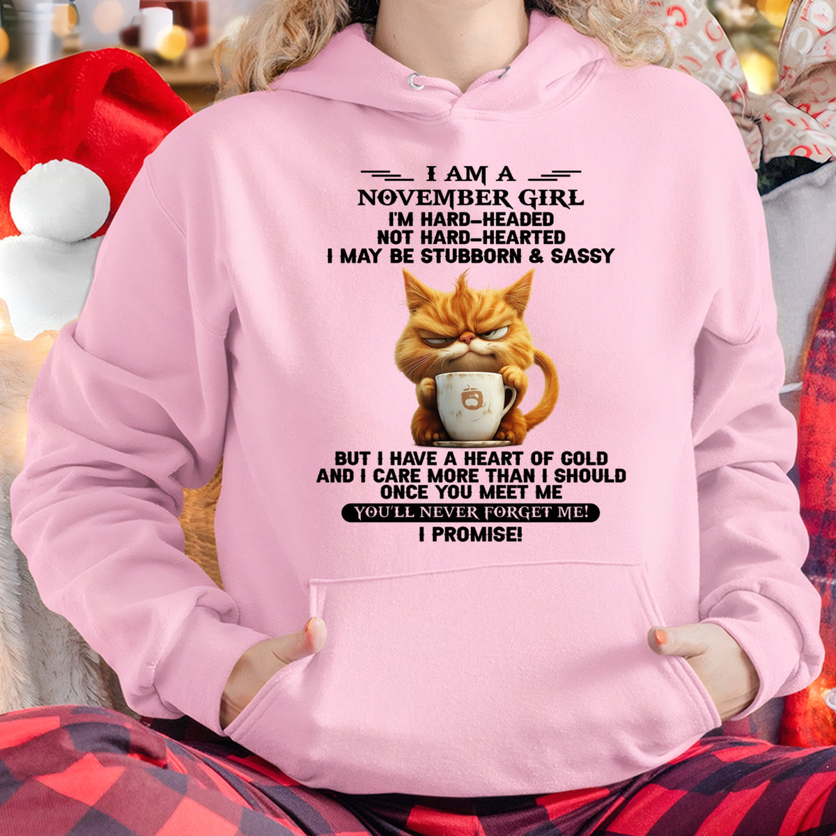 NOVEMBER - I'M HARD-HEADED NOT HARD-HEARTED - Birthday T Shirt For Woman - TRNN11 (SKU2604-232-11)