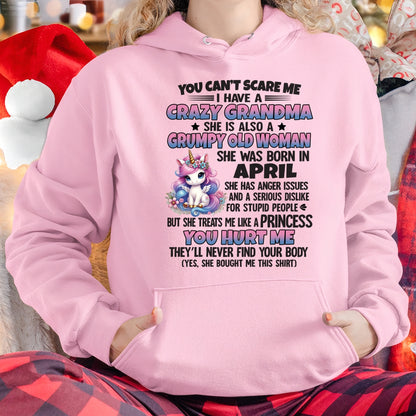 APRIL - YOU CAN'T SCARE ME - GIFT FROM GRANDMA FOR GRANDDAUGHTER - TRNN04 (SKU09-106-04)
