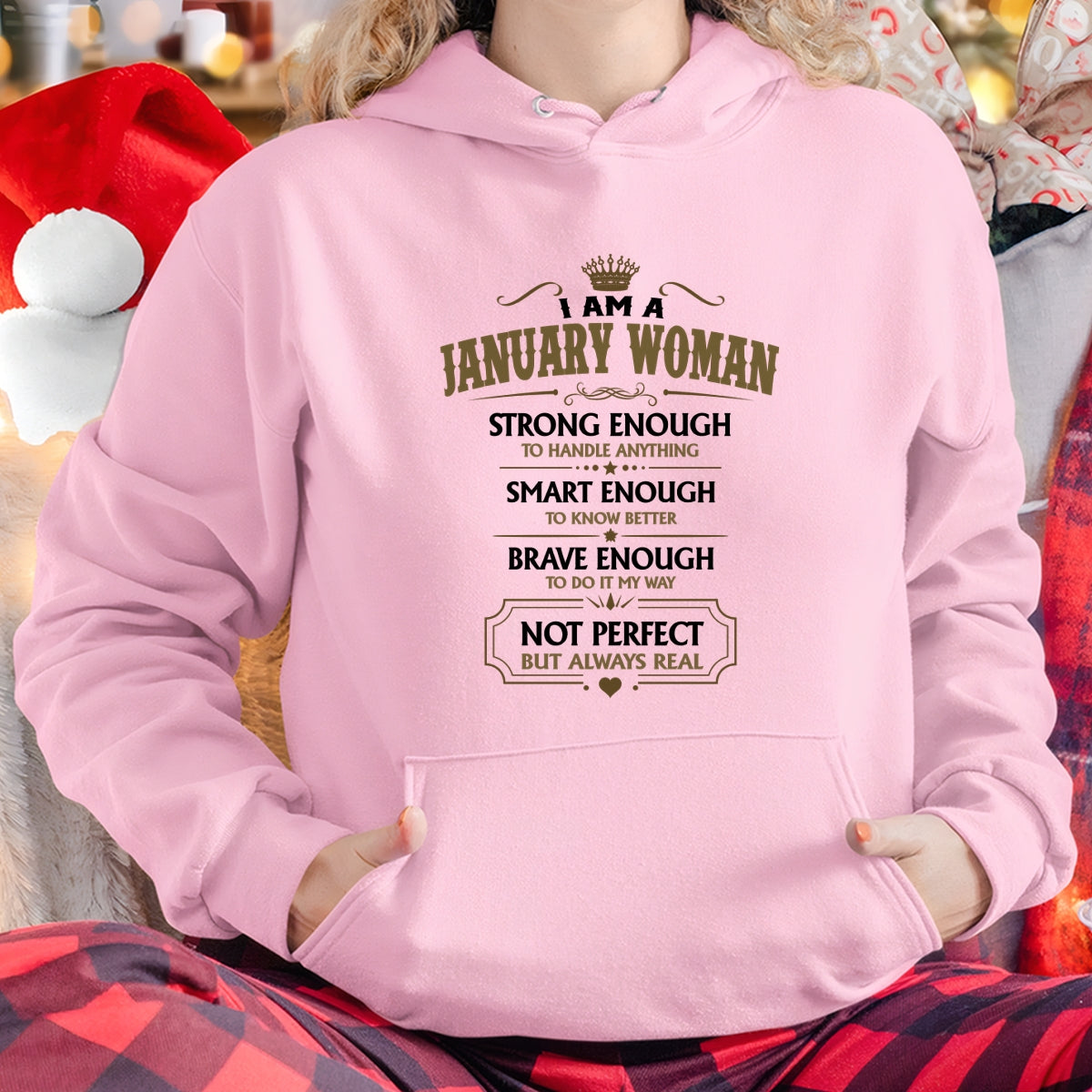 JANUARY - NOT PERFECT BUT ALWAYS REAL - Birthday T Shirt For Woman - TRNN01 (SKU2605-90-01)