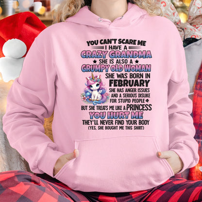 FEBRUARY - YOU CAN'T SCARE ME - GIFT FROM GRANDMA FOR GRANDDAUGHTER - TRNN02 (SKU09-106-02)