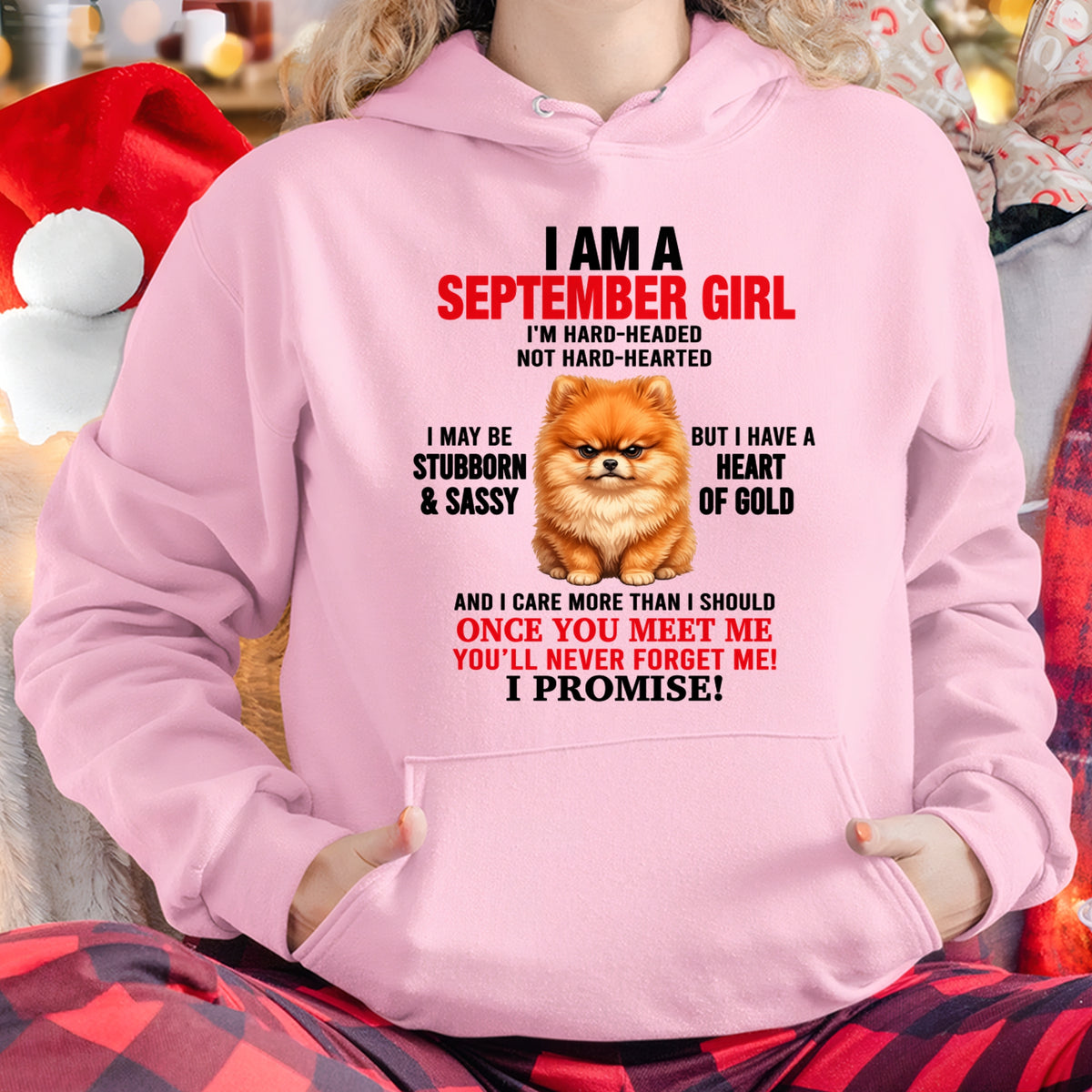 SEPTEMBER - I'M HARD-HEADED NOT HARD-HEARTED - Birthday T Shirt For Woman - TRNN09 (SKU2604-230-09)