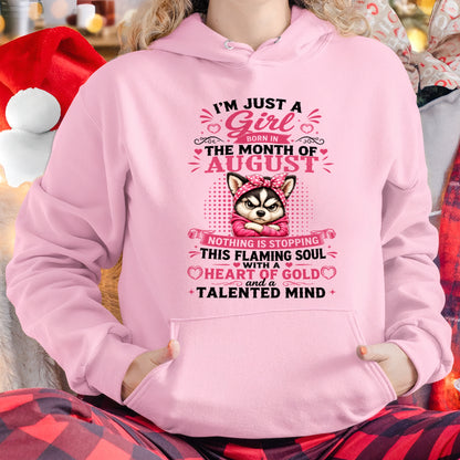 AUGUST - NOTHING IS STOPPING THIS FLAMING SOUL - Birthday T Shirt For Woman - TRNN08 (SKU2605-66-08)