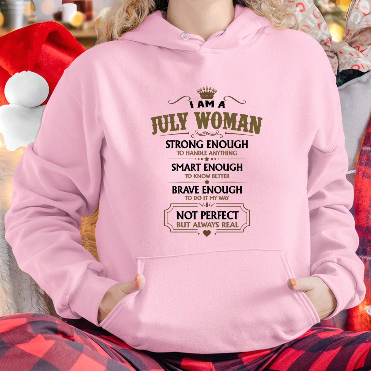 JULY - NOT PERFECT BUT ALWAYS REAL - Birthday T Shirt For Woman - TRNN07 (SKU2605-90-07)