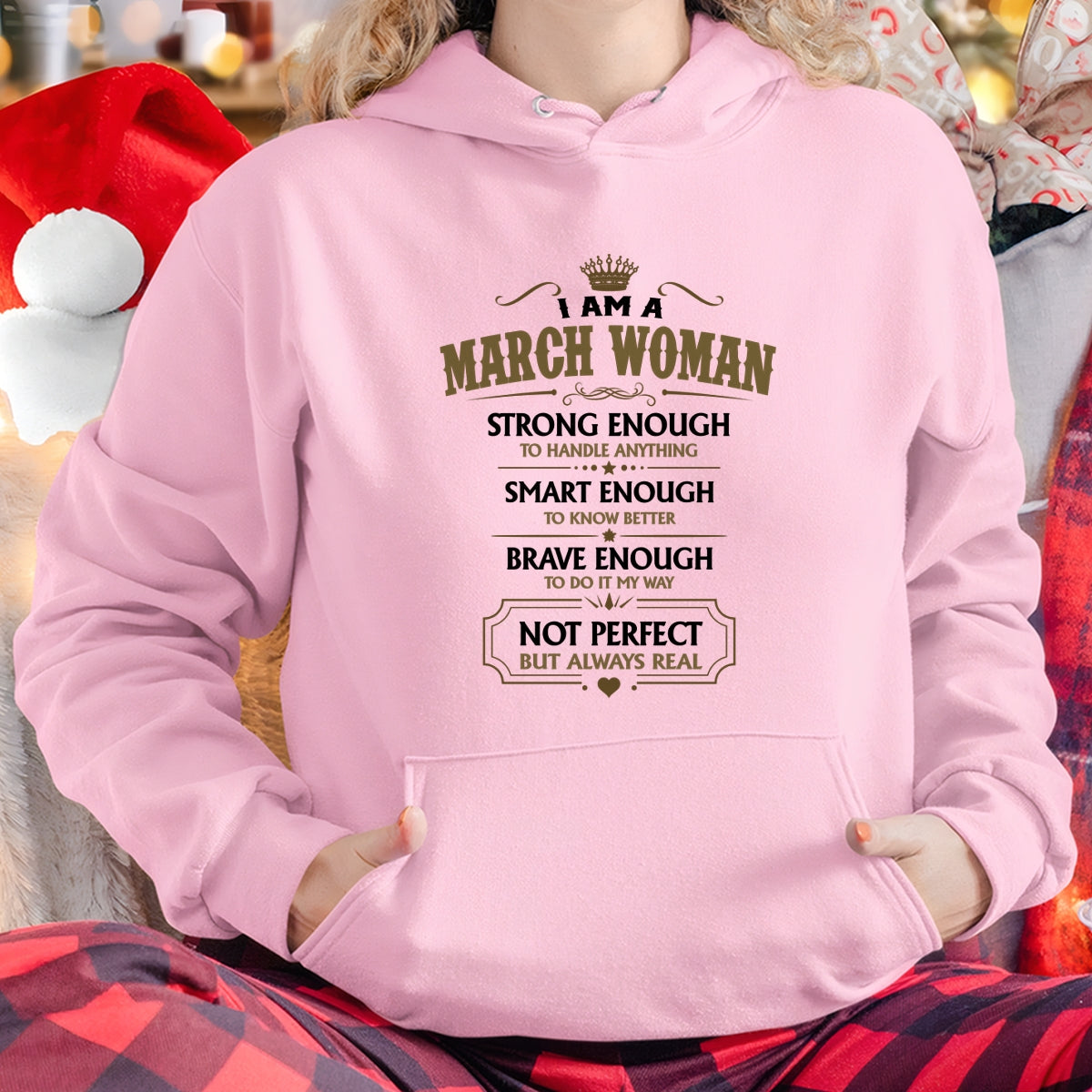 MARCH - NOT PERFECT BUT ALWAYS REAL - Birthday T Shirt For Woman - TRNN03 (SKU2605-90-03)