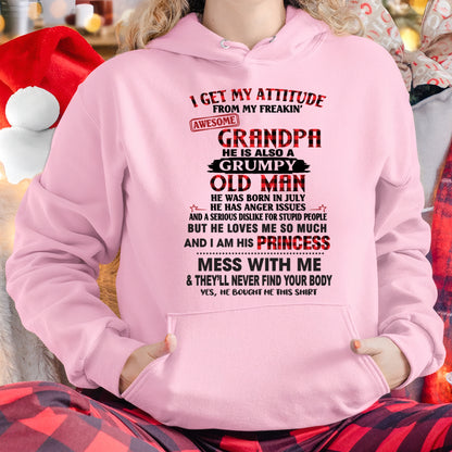 JULY - I GET MY ATTITUDE FROM MY FREAKIN’ AWESOME GRANDPA - GIFT FROM GRANDPA - TRNN07 (SKU2603-36-07)