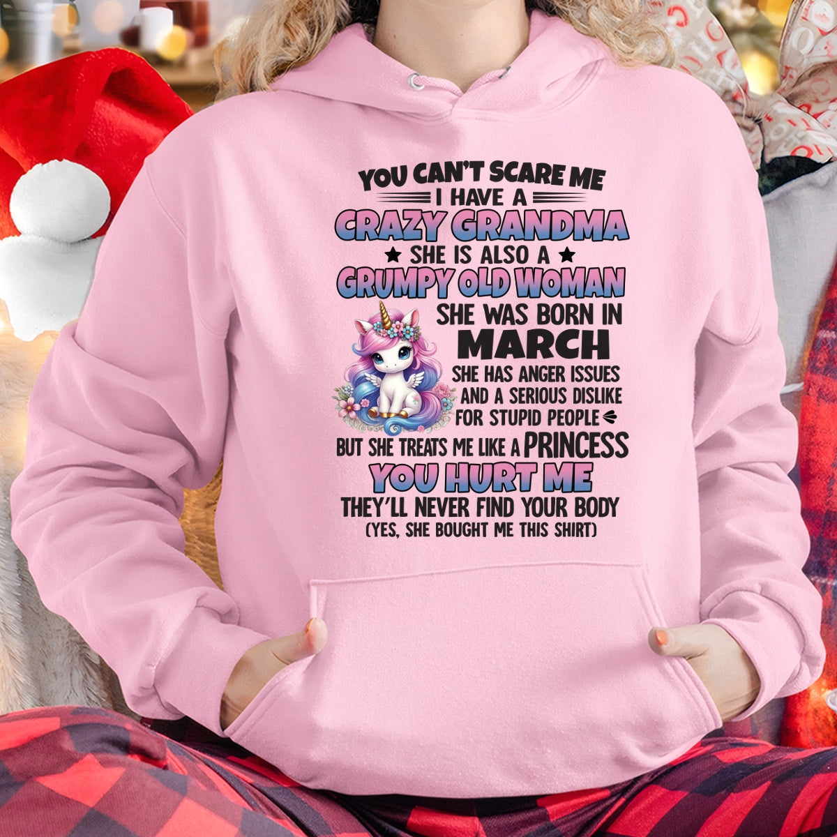 MARCH - YOU CAN'T SCARE ME - GIFT FROM GRANDMA FOR GRANDDAUGHTER - TRNN03 (SKU09-106-03)