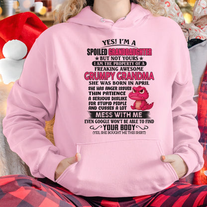 APRIL - YES, I'M A SPOILED GRANDDAUGHTER - GIFT FROM GRANDMA FOR GRANDDAUGHTER - TRNN04 (SKU09-96-04)