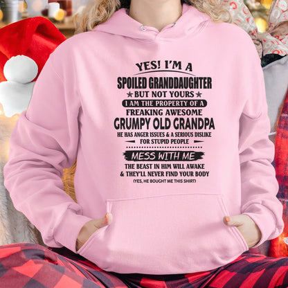 Spoiled Granddaughter of a Grumpy Grandpa Shirt – From Grandpa to Granddaughter TRNN00 (SKU07-130-00)
