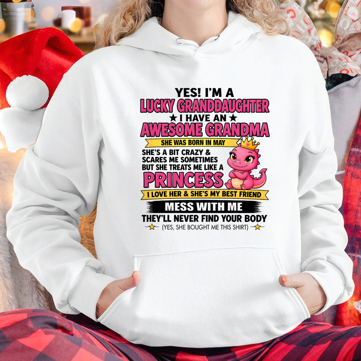 MAY - Yes! I'm a Lucky Granddaughter – Gift For Granddaughter From Grandma – TRNN05 (SKU2608-508-05)