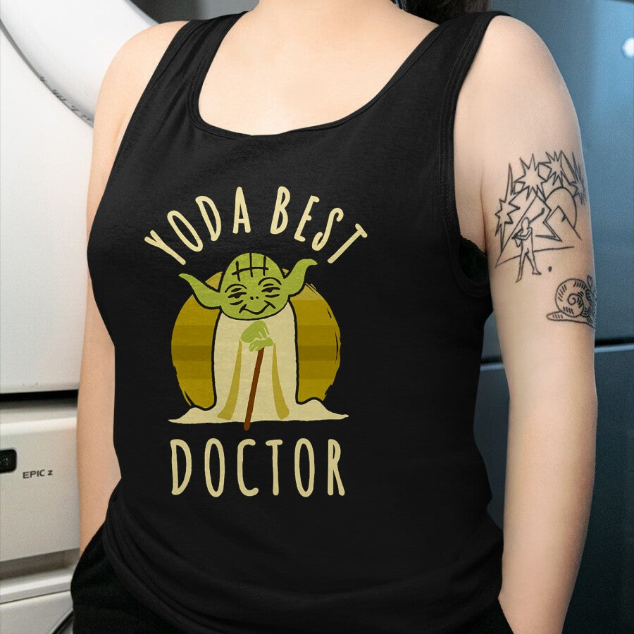 Best Doctor Shirt, Funny Doctor UnisexT-Shirt/Hoodie/Sweatshirt HLT00 - Star Wars Classic Yoda Best Doctor Jedi Vintage Chibi Yoda T-Shirt