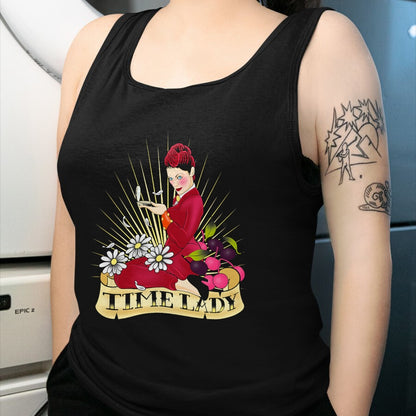 Best Doctor Shirt, Funny Doctor UnisexT-Shirt/Hoodie/Sweatshirt HLT00 - Doctor Who Rockabilly Missy Time Lady Vintage TimeTravel Fan T-Shirt - Women_s Unisex-Adults Black C