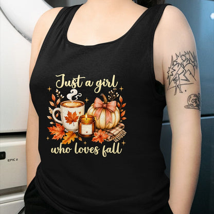Best Thanksgiving Family Shirt , Funny Thanksgiving UnisexT-Shirt/Hoodie/Sweatshirt HLT00 - Just A Girl Who Loves Fall Pumpkin Autumn Leaves Women Girls T-Shirt