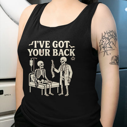 Best Doctor Shirt, Funny Doctor UnisexT-Shirt/Hoodie/Sweatshirt HLT00 - I've Got Your Back Halloween Skeleton Doctor Costume T-Shirt, Men, Dark Heather Grey, 3X-Large