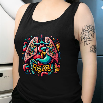 Best Doctor Shirt, Funny Doctor UnisexT-Shirt/Hoodie/Sweatshirt HLT00 - Colorful Human Body Anatomy Illustrated Internal Organs Art T-Shirt