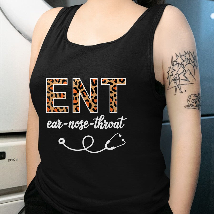 Best Doctor Shirt, Funny Doctor UnisexT-Shirt/Hoodie/Sweatshirt HLT00 - Otolaryngology Otolaryngologist Leopard Ear Nose Throat ENT T-Shirt