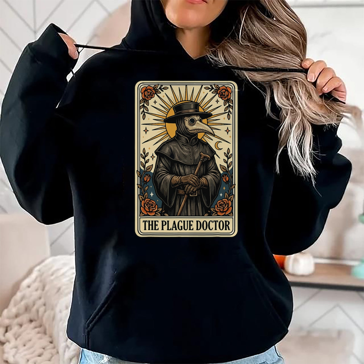 Best Doctor Shirt, Funny Doctor UnisexT-Shirt/Hoodie/Sweatshirt HLT00 - Plague Doctor Tarot Card Gothic T-Shirt