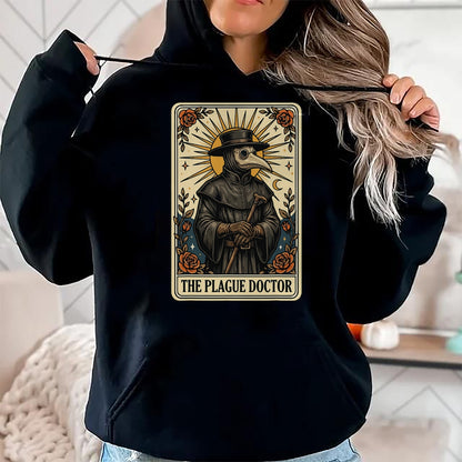Best Doctor Shirt, Funny Doctor UnisexT-Shirt/Hoodie/Sweatshirt HLT00 - Plague Doctor Tarot Card Gothic T-Shirt
