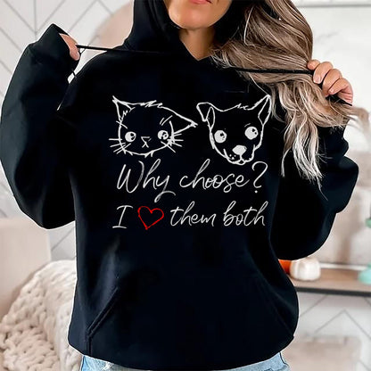 Cat Love Shirt, Funny Cat Lover Gift UnisexT-Shirt/Hoodie/Sweatshirt HLT00 - Cat and Dog Lover I Love Puppies and Kittens T-Shirt