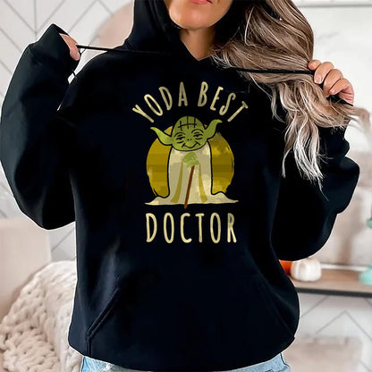 Best Doctor Shirt, Funny Doctor UnisexT-Shirt/Hoodie/Sweatshirt HLT00 - Star Wars Classic Yoda Best Doctor Jedi Vintage Chibi Yoda T-Shirt