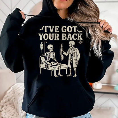 Best Doctor Shirt, Funny Doctor UnisexT-Shirt/Hoodie/Sweatshirt HLT00 - I've Got Your Back Halloween Skeleton Doctor Costume T-Shirt, Men, Dark Heather Grey, 3X-Large